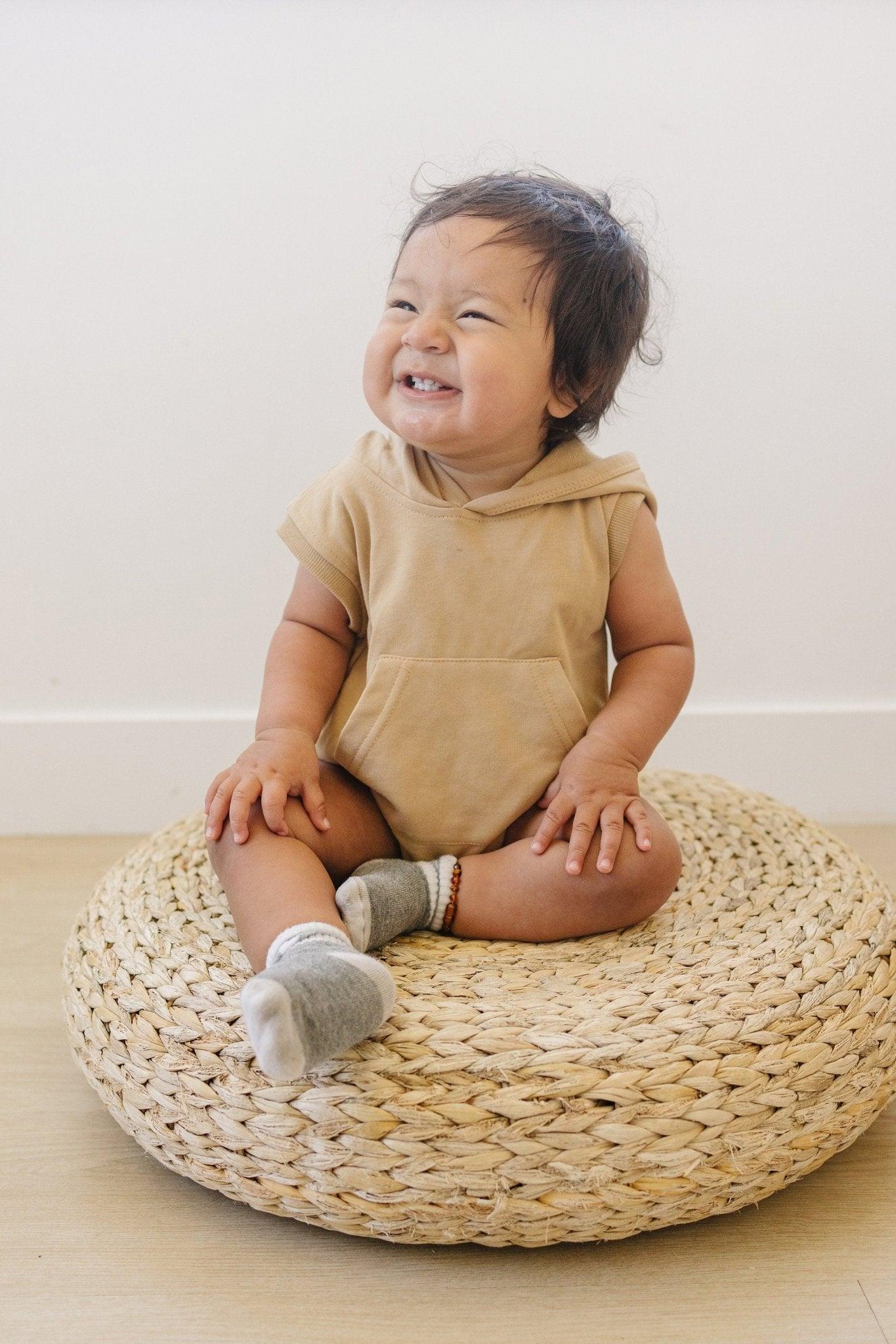 Little Joy Co. Sleeveless Hoodie Romper