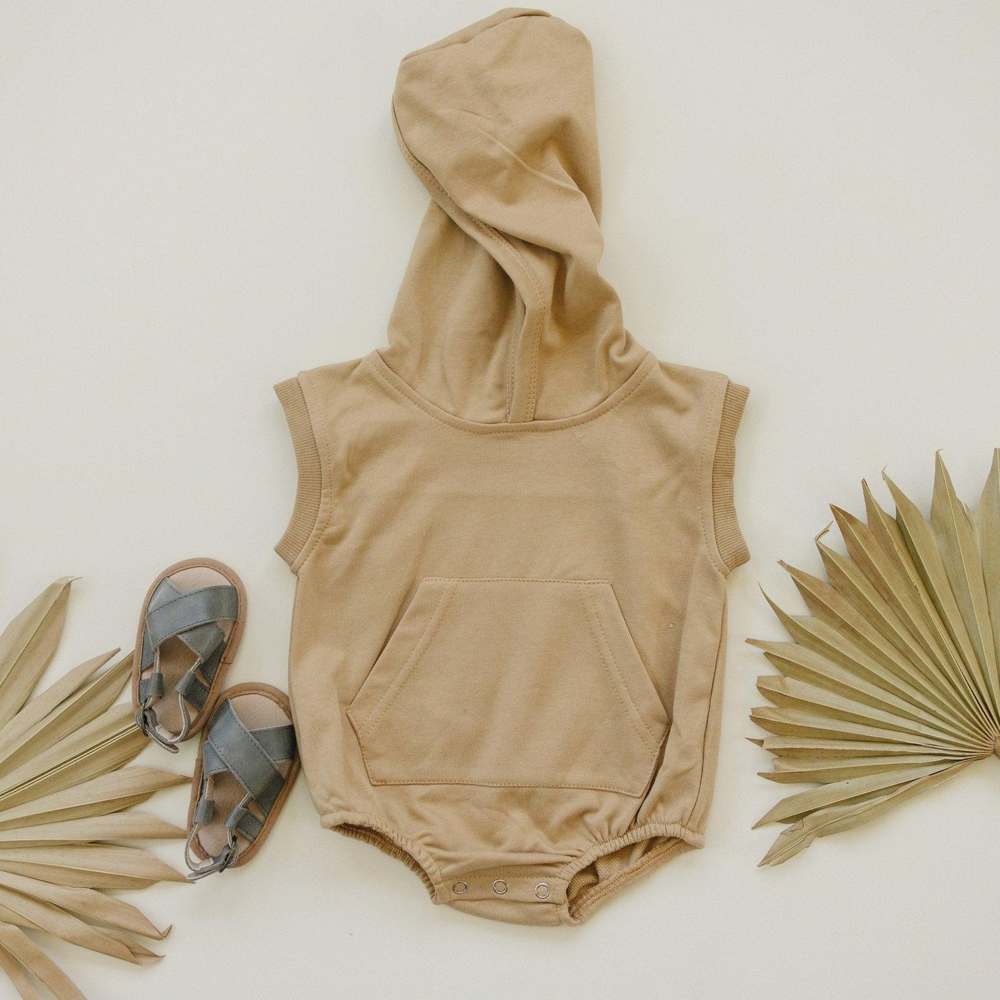 Little Joy Co. Sleeveless Hoodie Romper