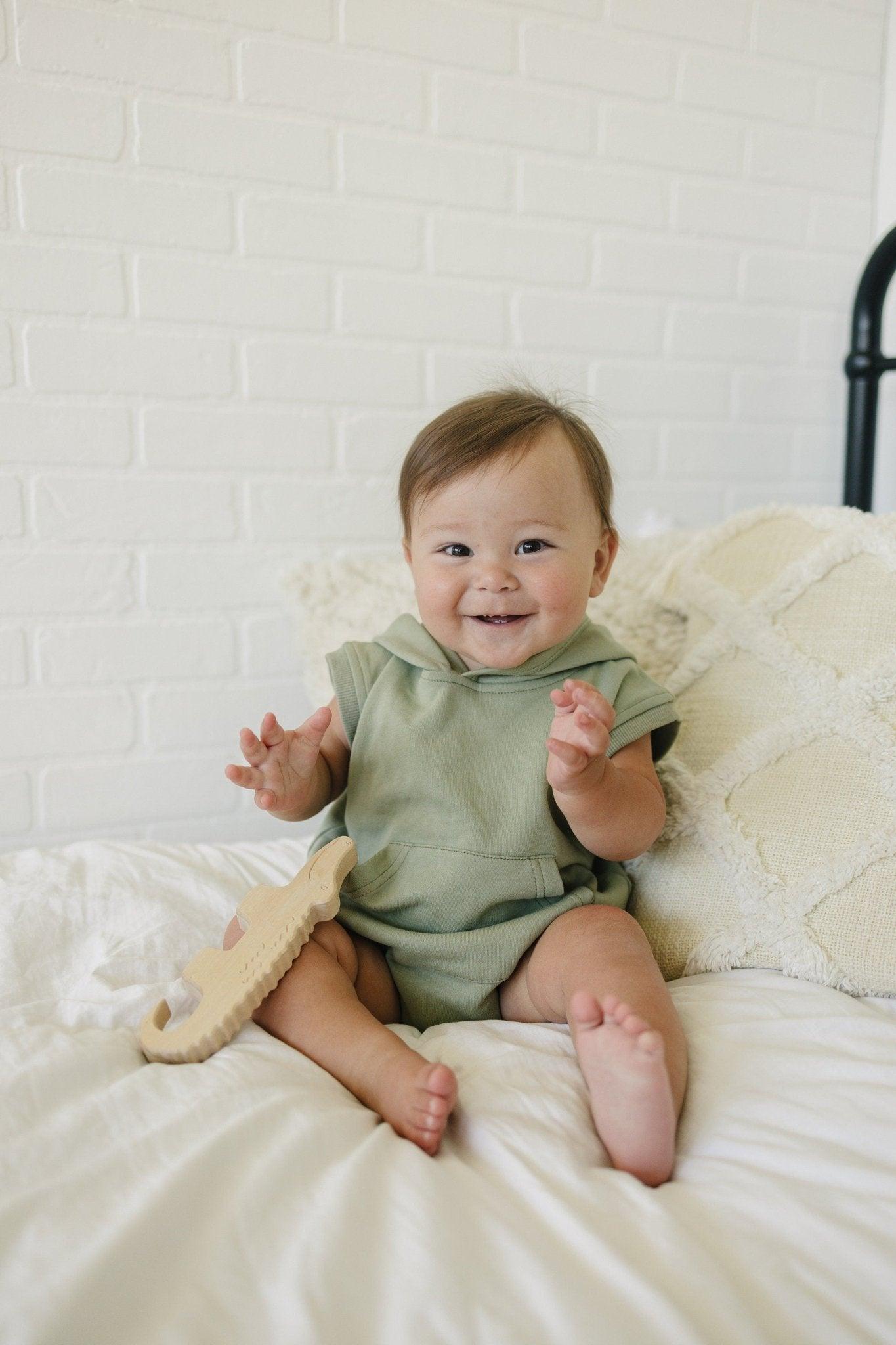 Little Joy Co. Sleeveless Hoodie Romper