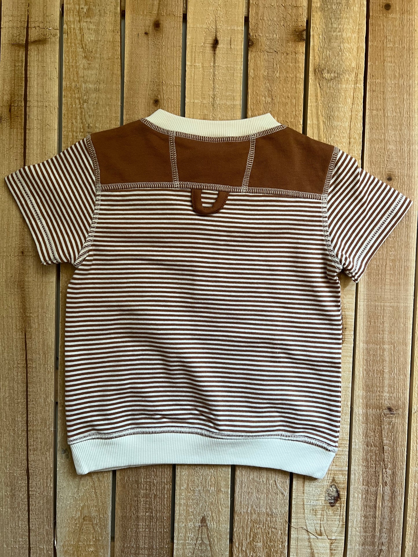 City Mouse Striped Zip Top