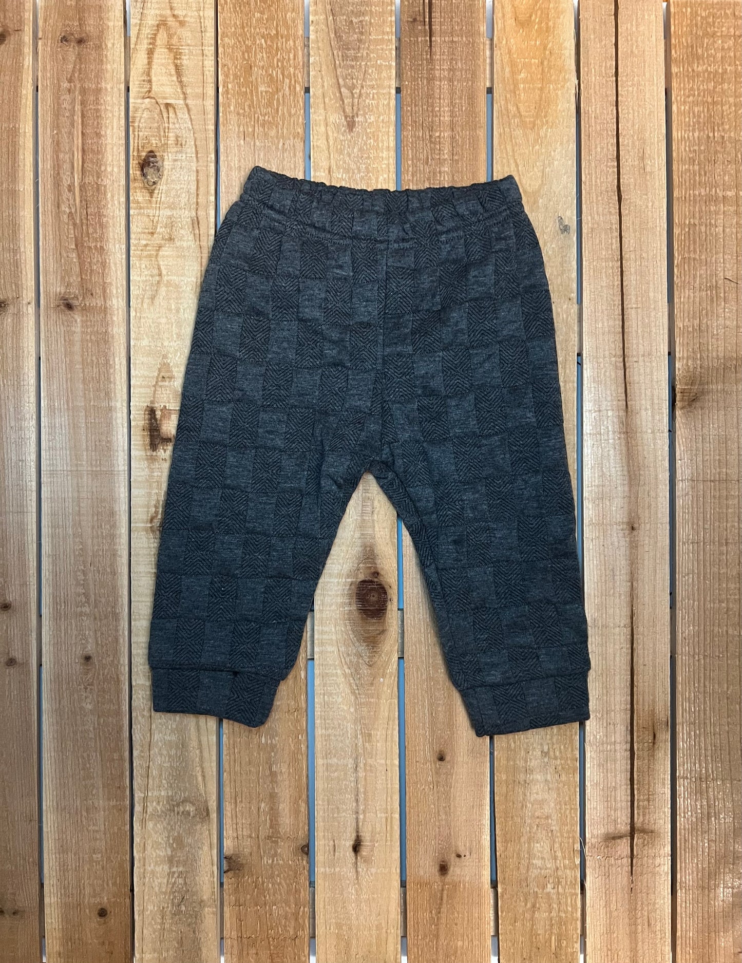 Checkered Stitch Sweatshirt and Pants Set