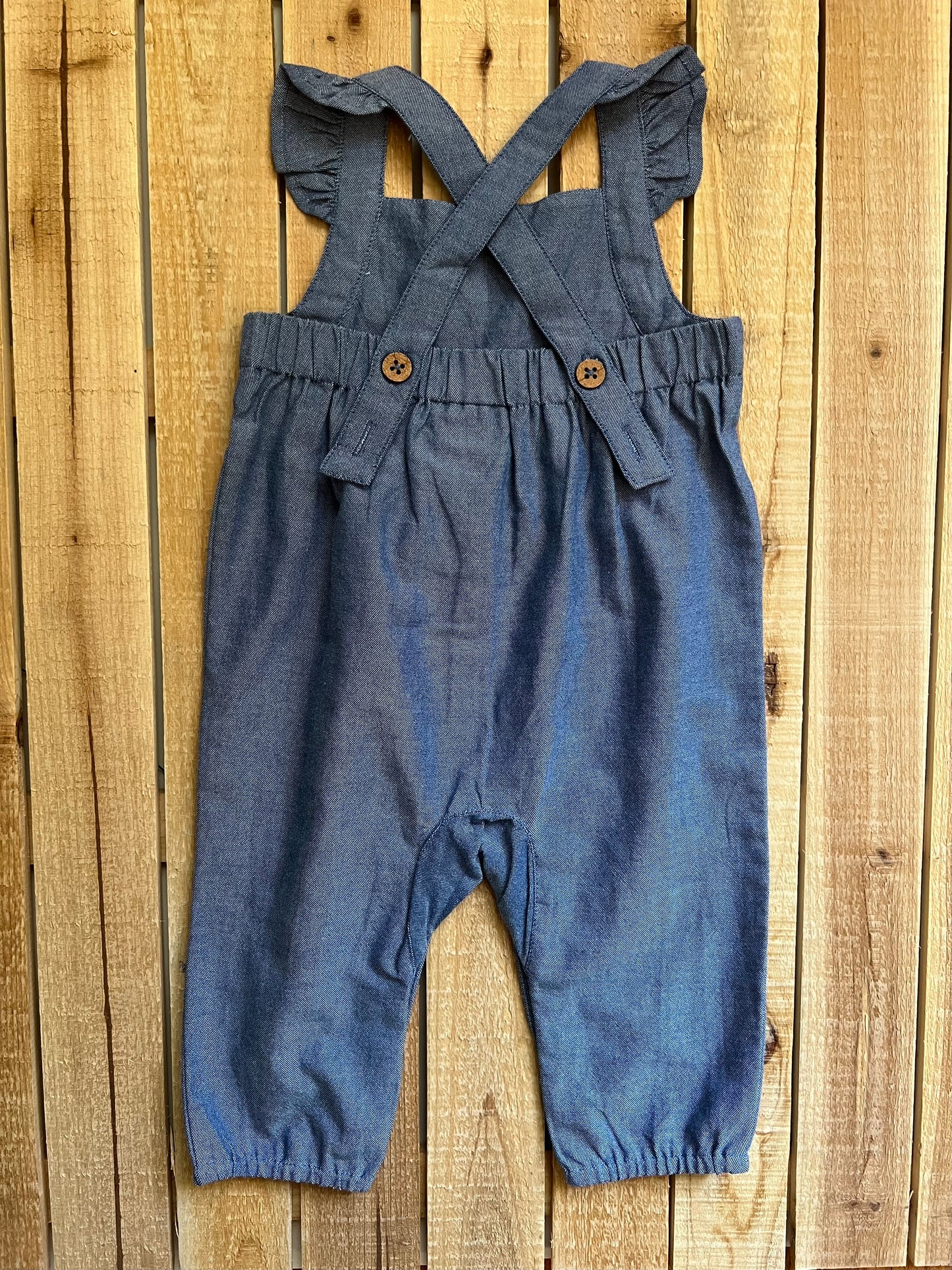 City Mouse Crossback Chambray Romper