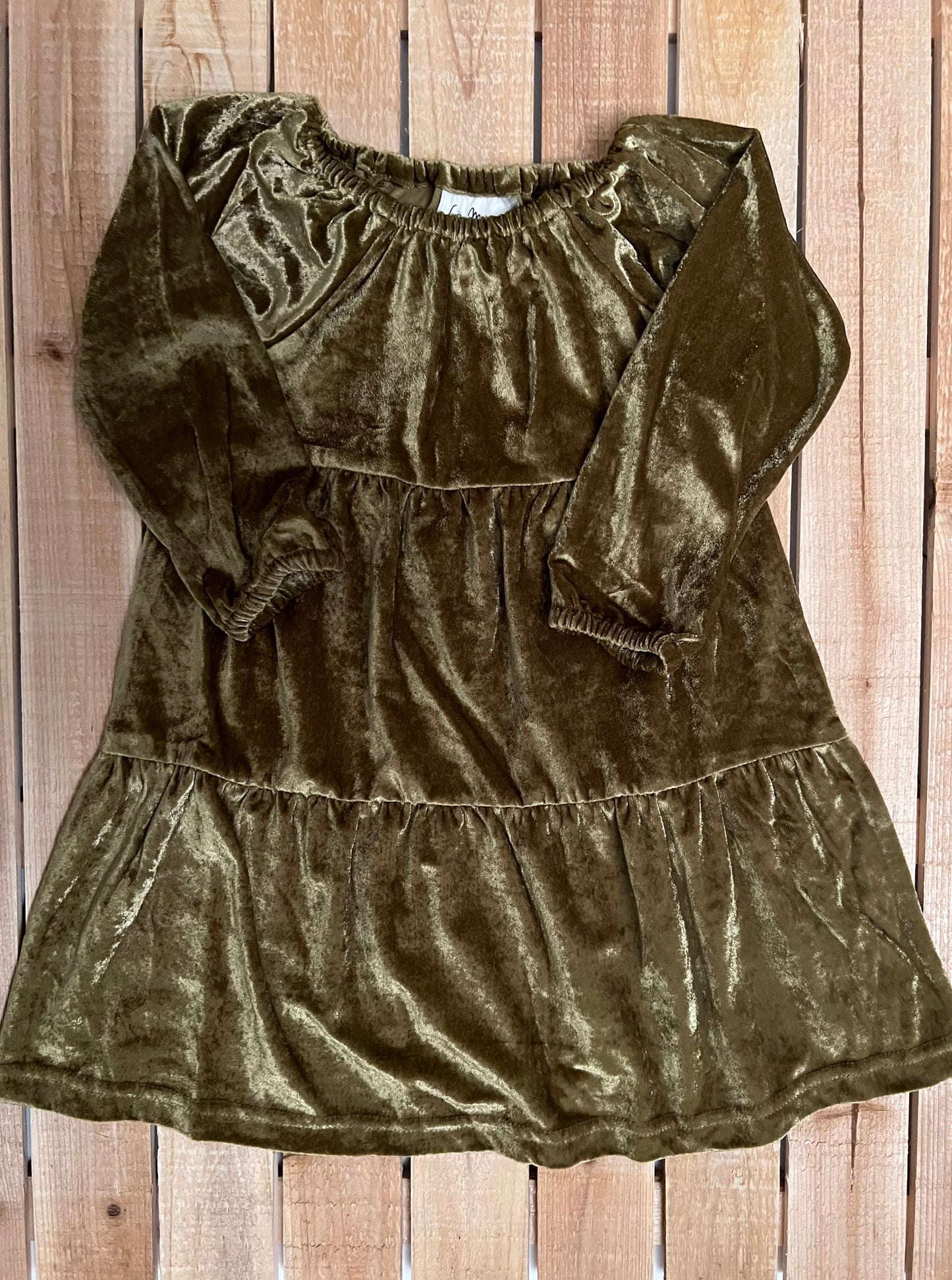 City Mouse Velour Tiered Dress