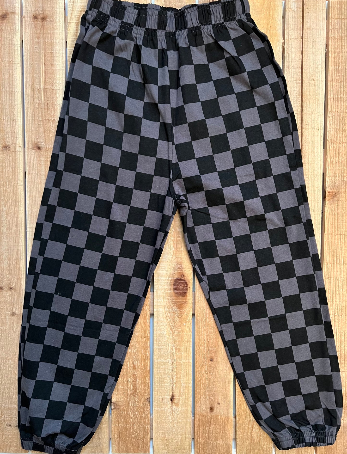 Checkered Print Joggers