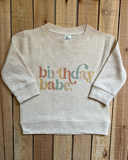 Birthday Babe Sublimation Kids Top (different shirt styles available)