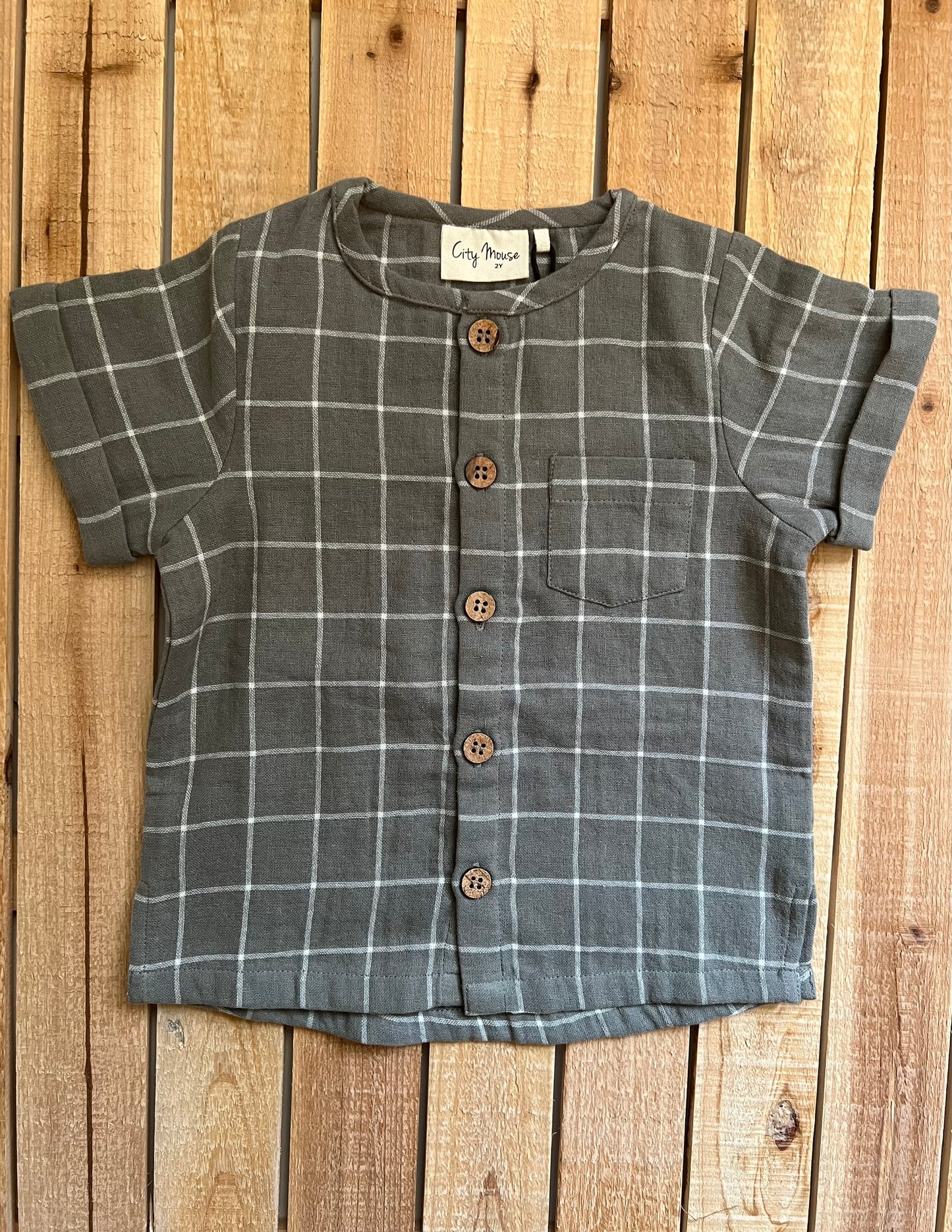 City Mouse Windowpane Button Down