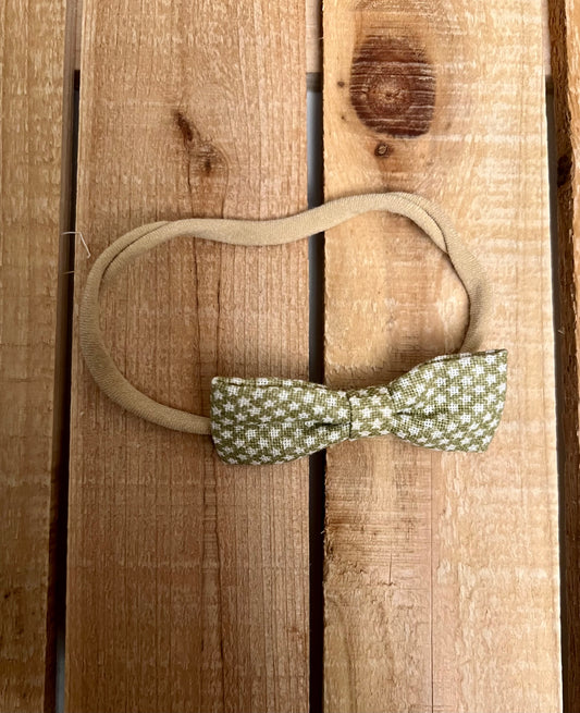Olive Green Star Bow