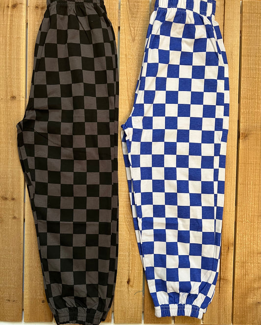 Checkered Print Joggers