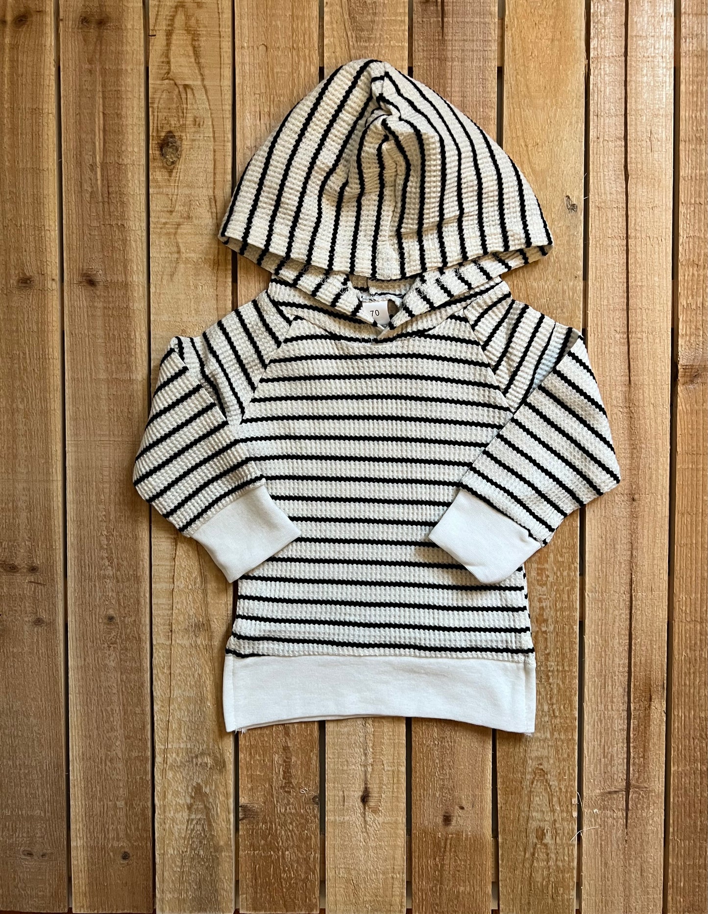 Striped Waffle Knit Top and Pants Set