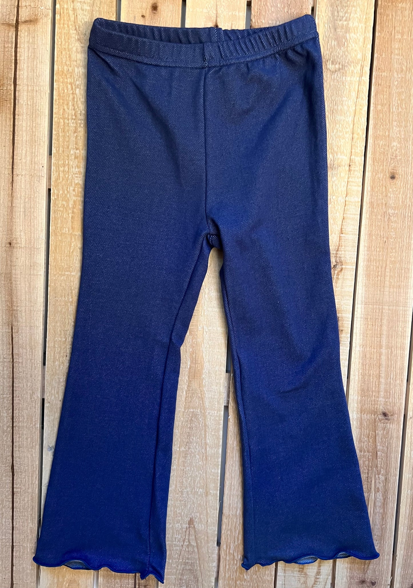 Stretchy Denim Flare Pants