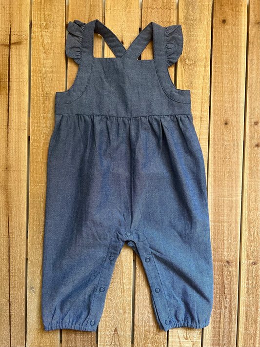 City Mouse Crossback Chambray Romper