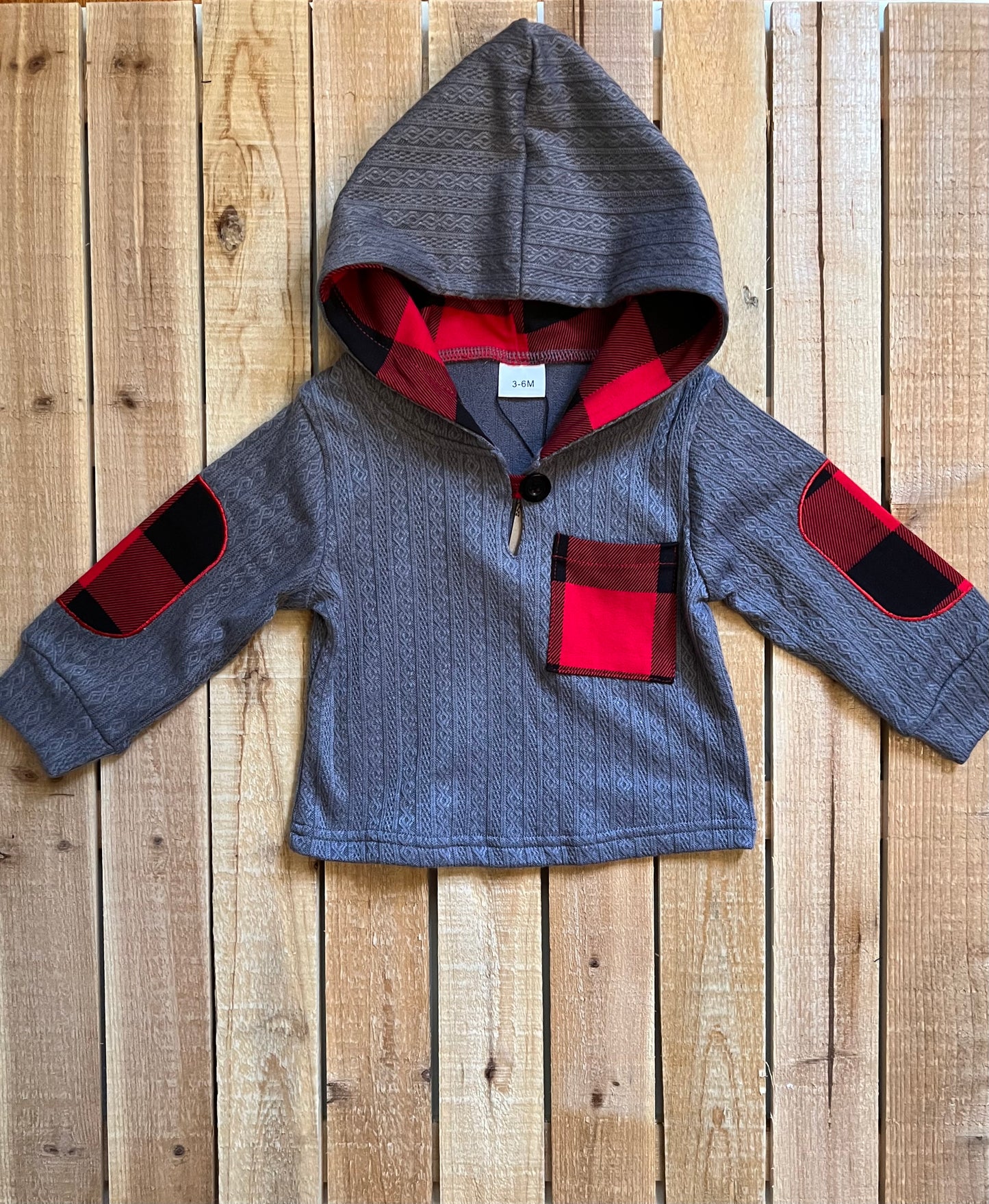 Plaid Pocket and Elbow Patch Set