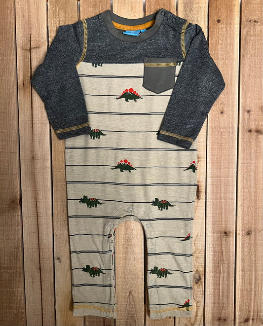 Racing Dinosaur Print Romper