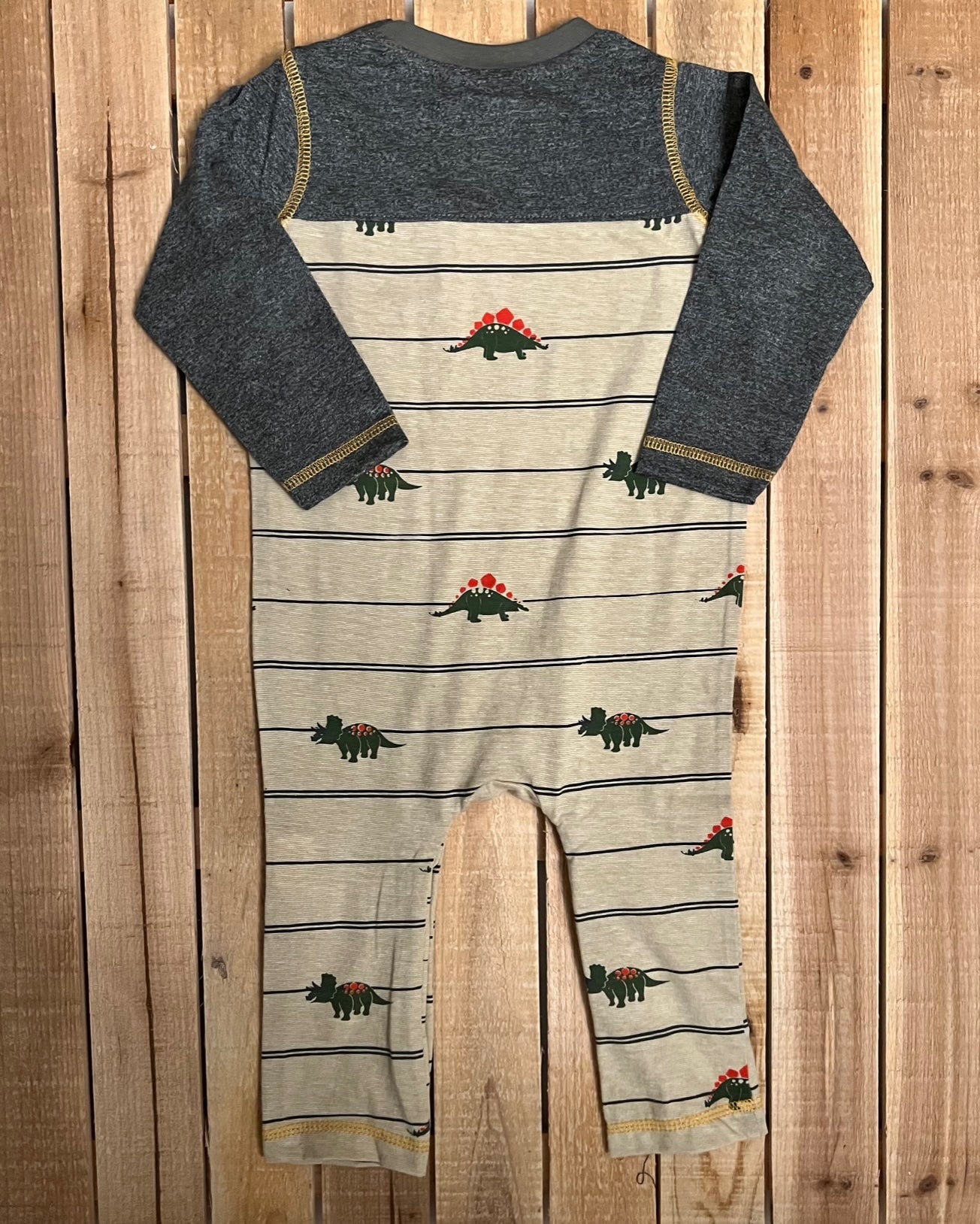 Racing Dinosaur Print Romper