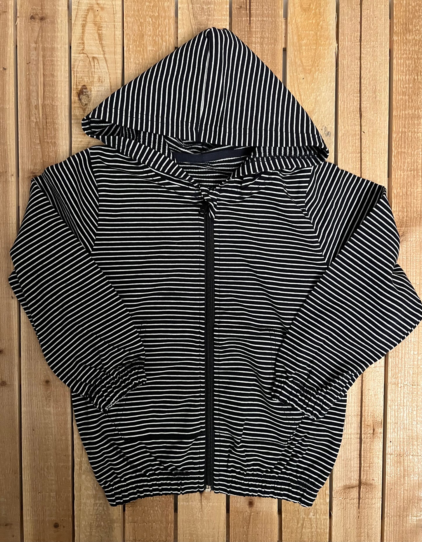 Striped Zip Up Hoodie